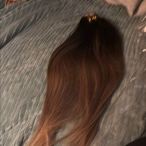 SURNEL Clip in Extensions Human Hair Ombre Clip in Hair Extensions